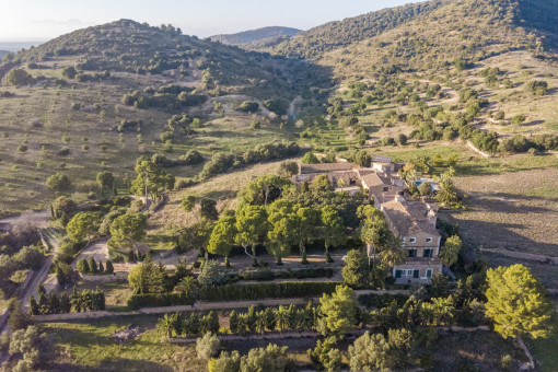 Vista aérea de la propiedad