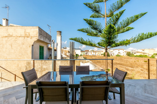 Terraza con vistas al paisaje circundante