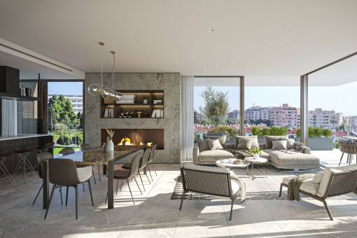 Ático noble con azotea en un complejo residencial de nueva construcción en Palma