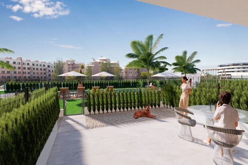 Apartamento en planta baja de obra nueva, con jardín privado y piscina comunitaria en Sa Coma