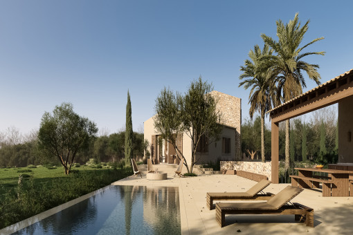 Elegante finca de nueva construcción con piscina y maravillosas vistas en una zona tranquila de Santanyi